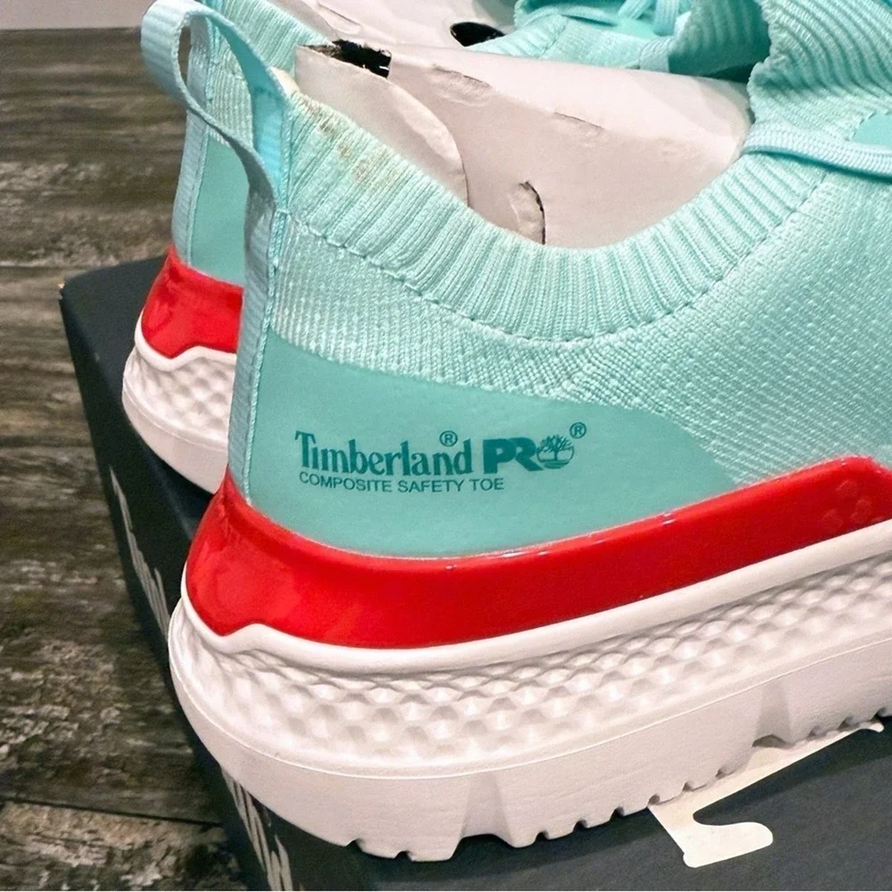 Timberland PRO‎ Setra Knit Composite Safety Toe Slip On Shoes Womens Size 7 NIB